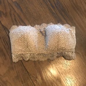 Gray lace bralette